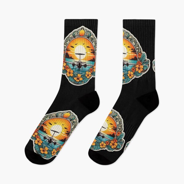 Item preview, Sunset Hawaii Aircraft by The Ocean with Orchids designed and sold by NautiChic.