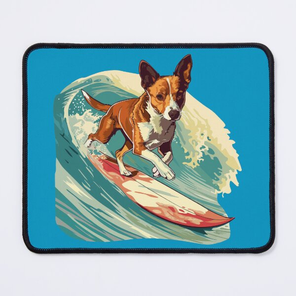 Item preview, Surfing Basenji designed and sold by VelvetRoom.