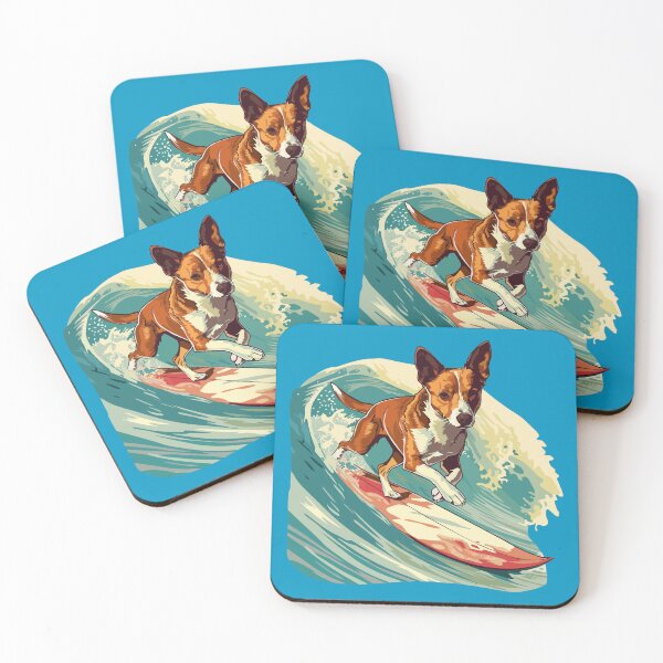Item preview, Surfing Basenji designed and sold by VelvetRoom.