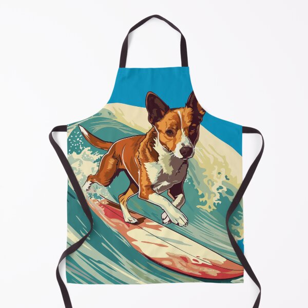 Item preview, Surfing Basenji designed and sold by VelvetRoom.