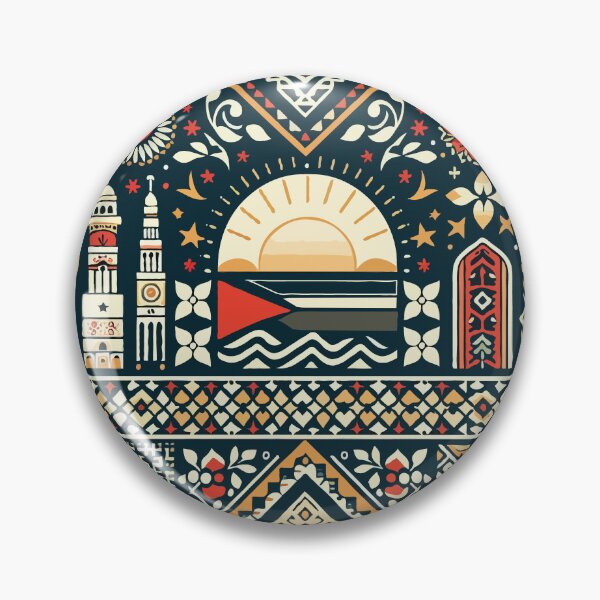 Item preview, palestinian symbol and flag embroidery patterns tatreez tahriri designed and sold by Slice Of Seed.