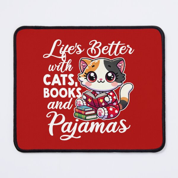 Item preview, Life's Better with Cats, Books & Pajamas designed and sold by DetourShirts.