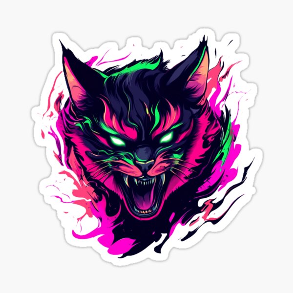 Item preview, Angry Cat Devil Puma Multicolor designed and sold by VivaVibeStyle.