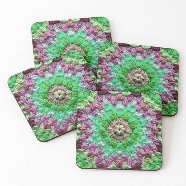 Item preview, Granny Square Crochet Pattern Seventies Retro 6 designed and sold by taiche.