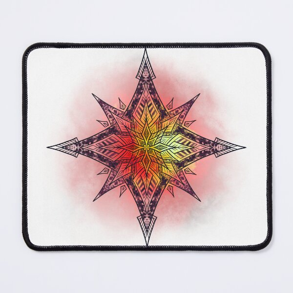 Item preview, Black luminous star mandala designed and sold by Maeyy.