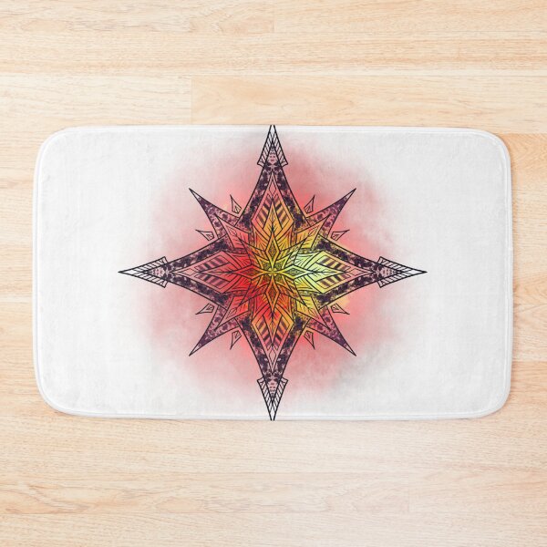 Item preview, Black luminous star mandala designed and sold by Maeyy.