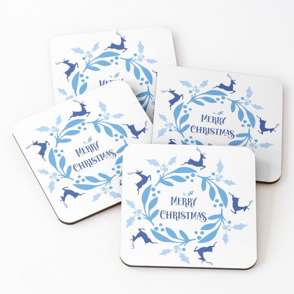 Item preview, Blue and White Christmas pine tree merry christmas designed and sold by bkeer abobkr.