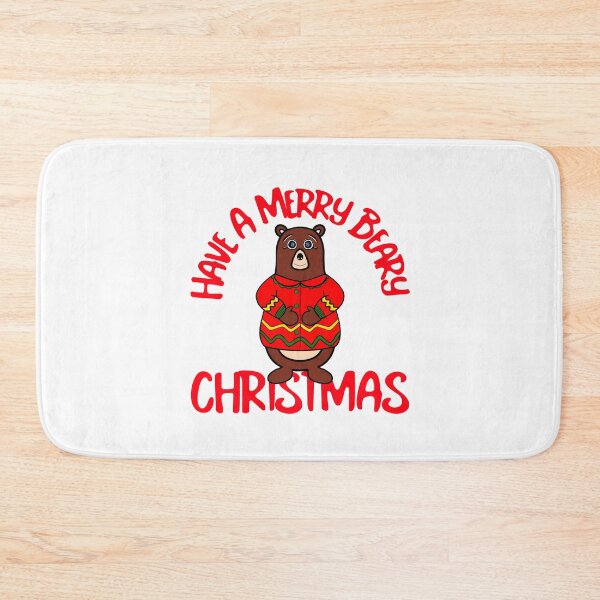 Item preview, Merry Christmas Festive Brown Bear designed and sold by Sartoris Art.