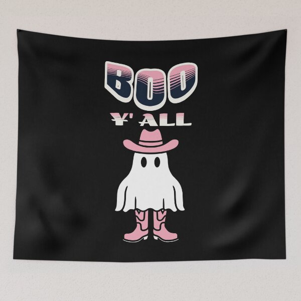 Item preview, Boo Y'all Cowboy Girl Ghosts Good Mood Retro designed and sold by LuminOrb.