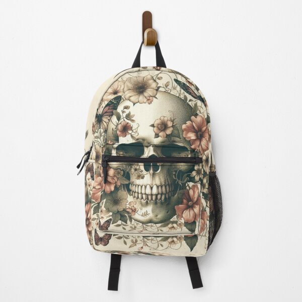 Item preview, Vintage botanical skull art designed and sold by Dominika Farkašová.
