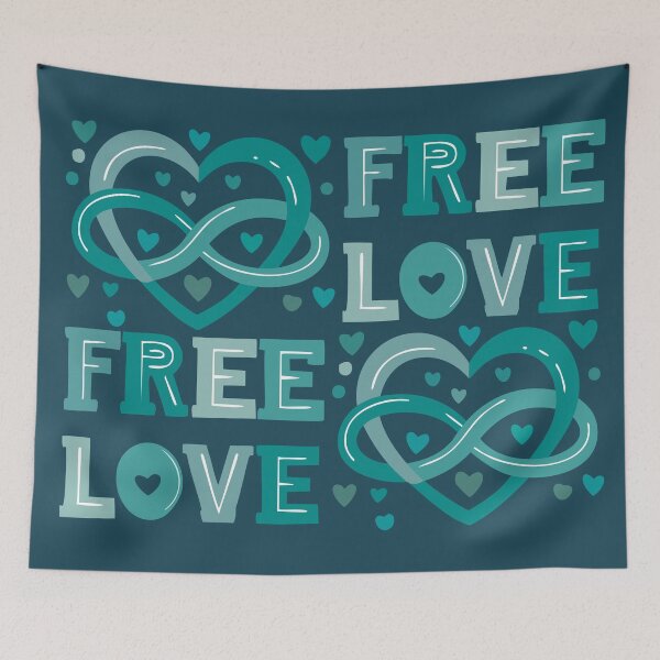 Item preview, Polyamory Symbol - Teal designed and sold by JoanNinjaHen.