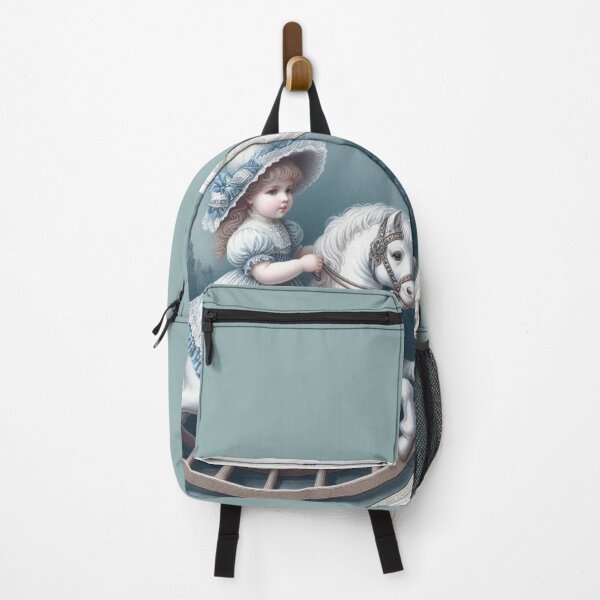 Item preview, Elegant Child on a Vintage Rocking Horse Toy designed and sold by freackly.