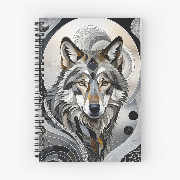 Item preview, Wolf Black & White Abstract Vintage Zentangle Art designed and sold by Witty Shirts.