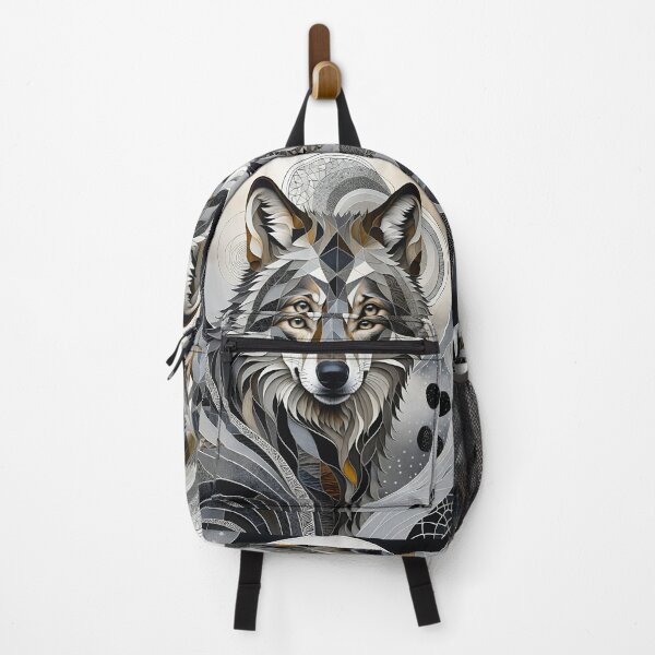 Item preview, Wolf Black & White Abstract Vintage Zentangle Art designed and sold by Witty Shirts.