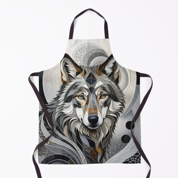 Item preview, Wolf Black & White Abstract Vintage Zentangle Art designed and sold by Witty Shirts.