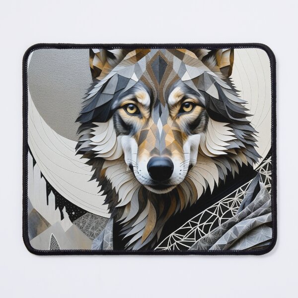 Item preview, Wolf Black & White Abstract Vintage Zentangle Art designed and sold by Witty Shirts.