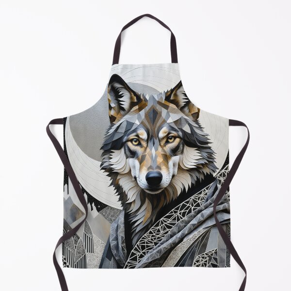 Item preview, Wolf Black & White Abstract Vintage Zentangle Art designed and sold by Witty Shirts.