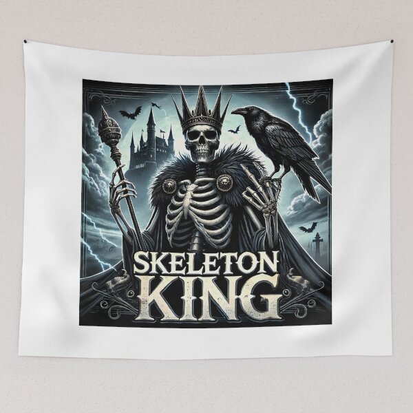 Item preview, Skeleton King with Raven in Gothic Castle designed and sold by Pattamo1.