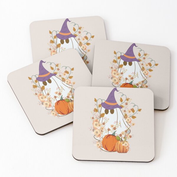 Item preview, Flower Gost,  Halloween Lettering Spooky Halloween kawaii fun design, Vintage Halloween, Kawaii Carved Pumpkin Vibes,Witches Brew And All Things Halloween designed and sold by Adri Barnard.