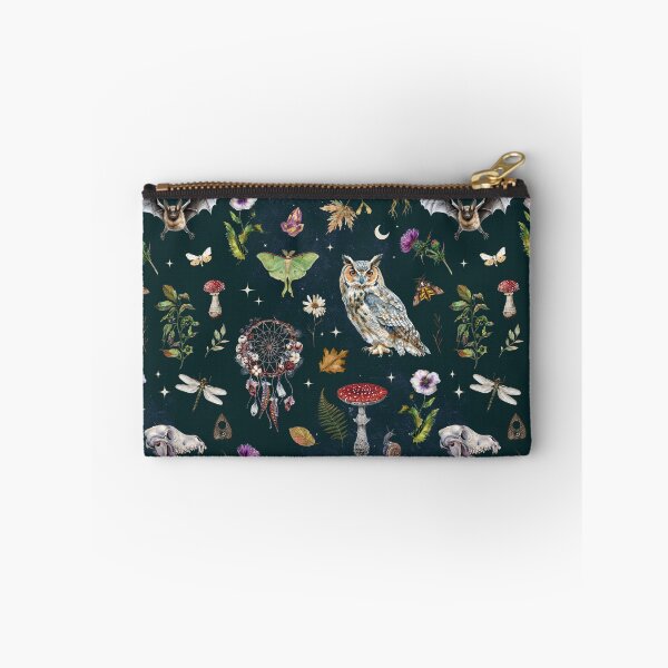 Item preview, WITCHCORE FALL with Owl Bat Luna Moth Mushrooms Poisonous Plants & Autumn Leaves designed and sold by Fairymeshop.