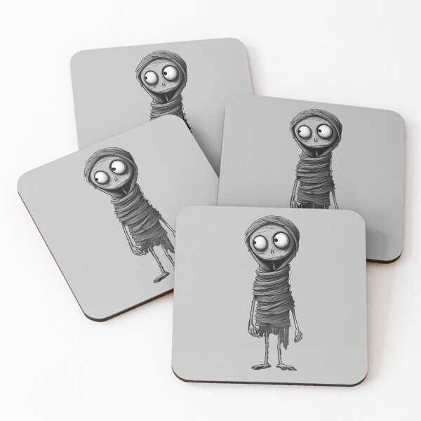 Item preview, Jack Skellington-Inspired Mummy – Grayscale Vintage Halloween Art designed and sold by CroesCreations.