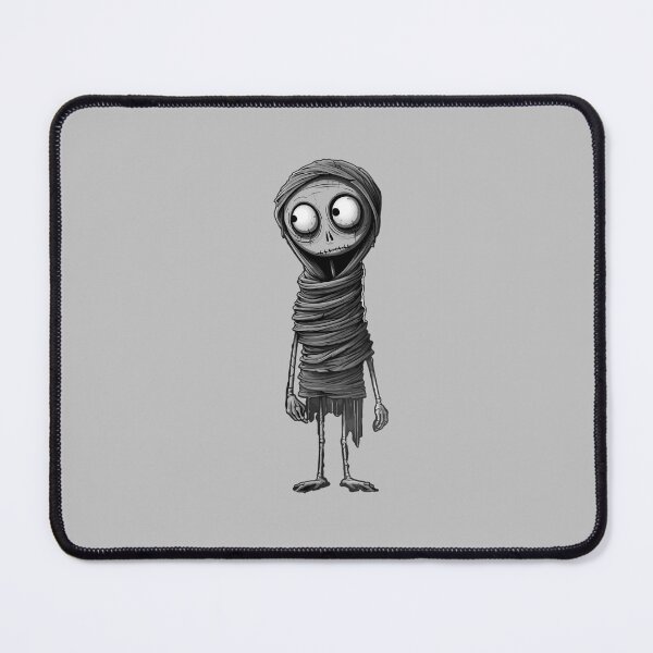 Item preview, Jack Skellington-Inspired Mummy – Grayscale Vintage Halloween Art designed and sold by CroesCreations.