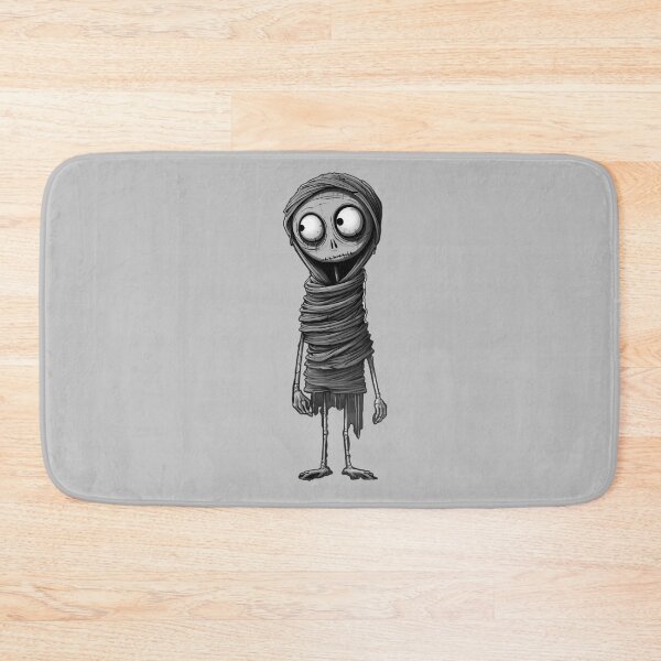 Item preview, Jack Skellington-Inspired Mummy – Grayscale Vintage Halloween Art designed and sold by CroesCreations.