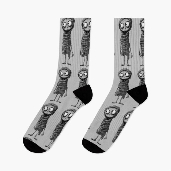 Item preview, Jack Skellington-Inspired Mummy – Grayscale Vintage Halloween Art designed and sold by CroesCreations.