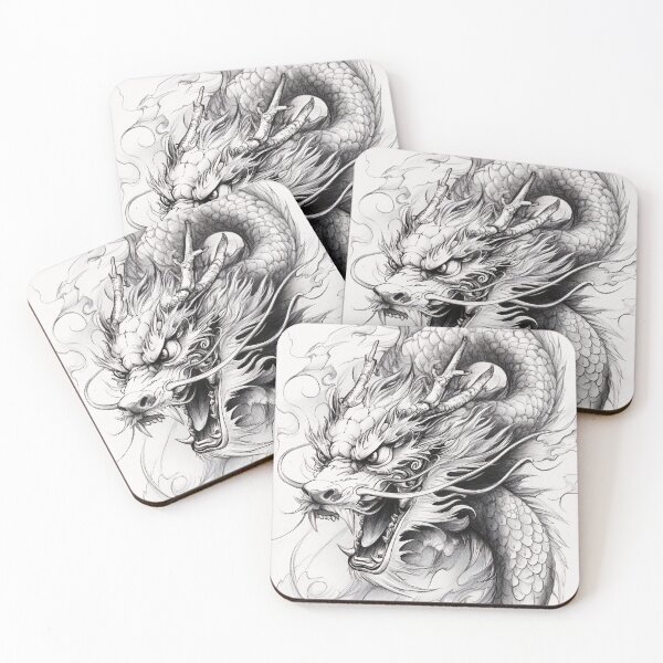 Item preview, Black and white Chinese Dragon designed and sold by Pencil-Art.