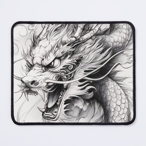 Item preview, Black and white Chinese Dragon designed and sold by Pencil-Art.