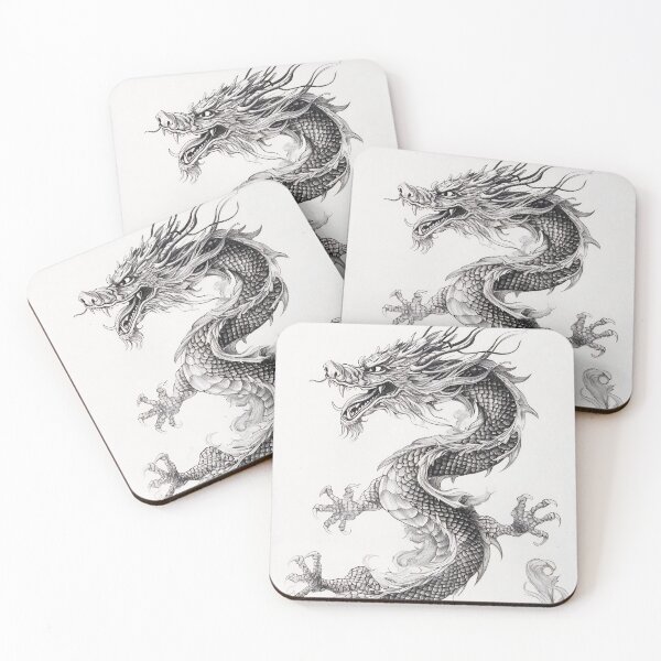 Item preview, Black and white Chinese Dragon designed and sold by Pencil-Art.