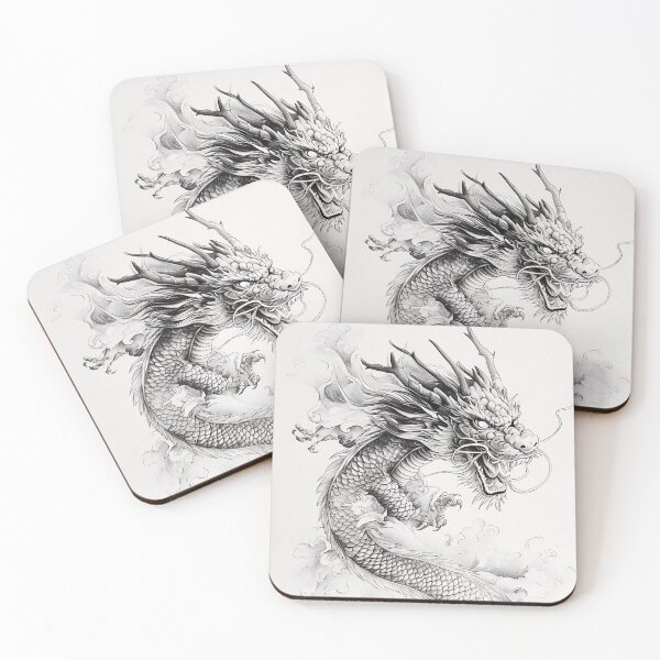 Item preview, Black and white Chinese Dragon designed and sold by Pencil-Art.