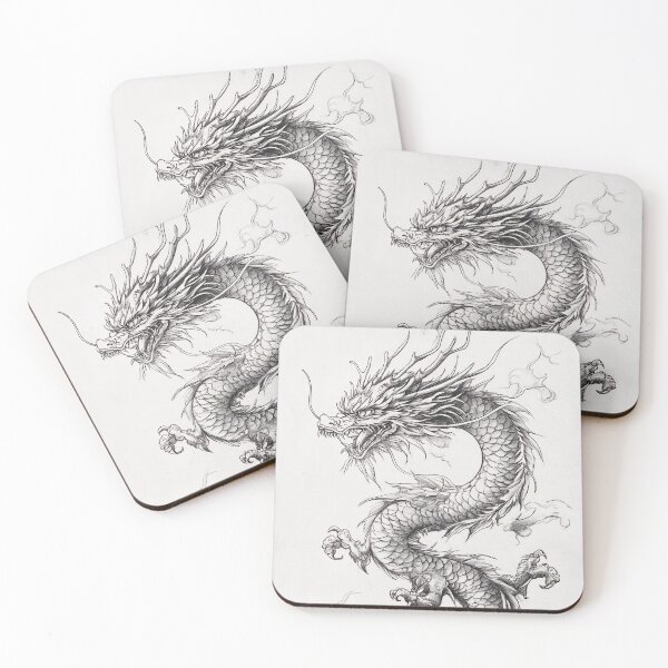 Item preview, Black and white Chinese Dragon designed and sold by Pencil-Art.