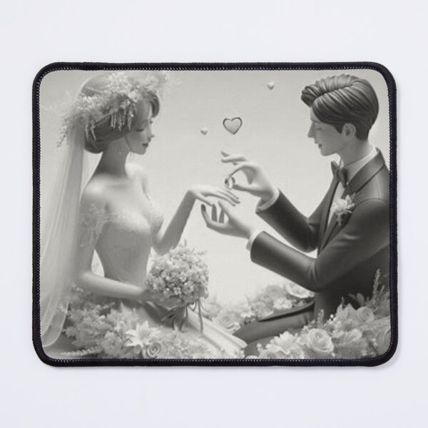 Item preview, Groom Placing Wedding Ring on Bride's Hand" designed and sold by choder61.