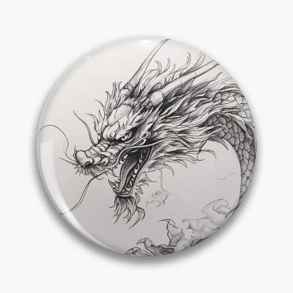 Item preview, Black and white Chinese Dragon designed and sold by Pencil-Art.