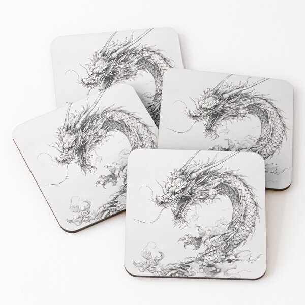 Item preview, Black and white Chinese Dragon designed and sold by Pencil-Art.
