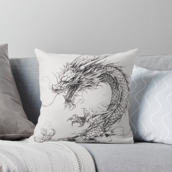Item preview, Black and white Chinese Dragon designed and sold by Pencil-Art.