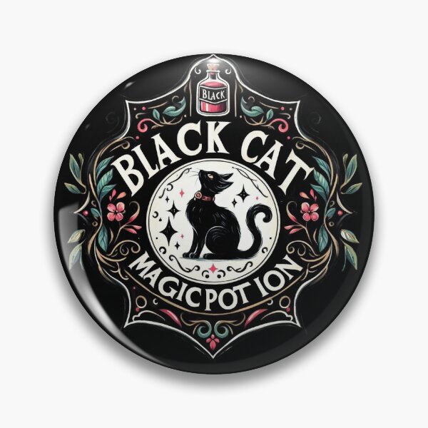 Item preview, Black Cat Magic Potion Halloween designed and sold by Grindcorer.