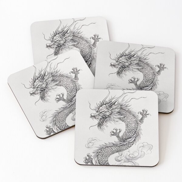Item preview, Black and white Chinese Dragon designed and sold by Pencil-Art.