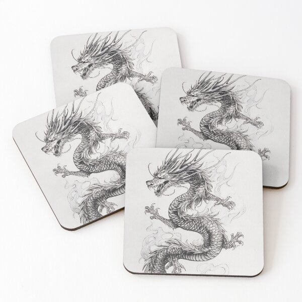 Item preview, Black and white Chinese Dragon designed and sold by Pencil-Art.
