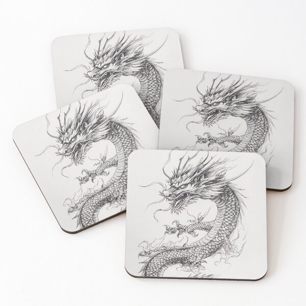 Item preview, Black and white Chinese Dragon designed and sold by Pencil-Art.