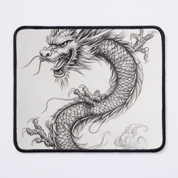 Item preview, Black and white Chinese Dragon designed and sold by Pencil-Art.
