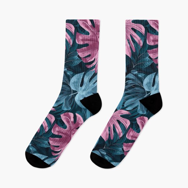Item preview, Pink and Teal tropical leaves  designed and sold by NikkofTime.
