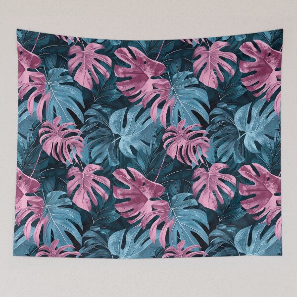 Item preview, Pink and Teal tropical leaves  designed and sold by NikkofTime.