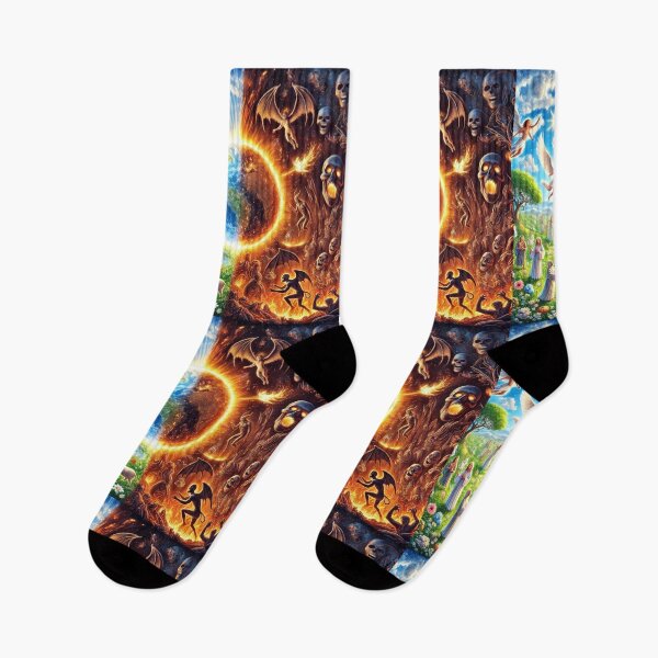 Item preview, Earthly Paradise vs Infernal Chaos: The Duality of Good and Evil designed and sold by Meta2Physical.