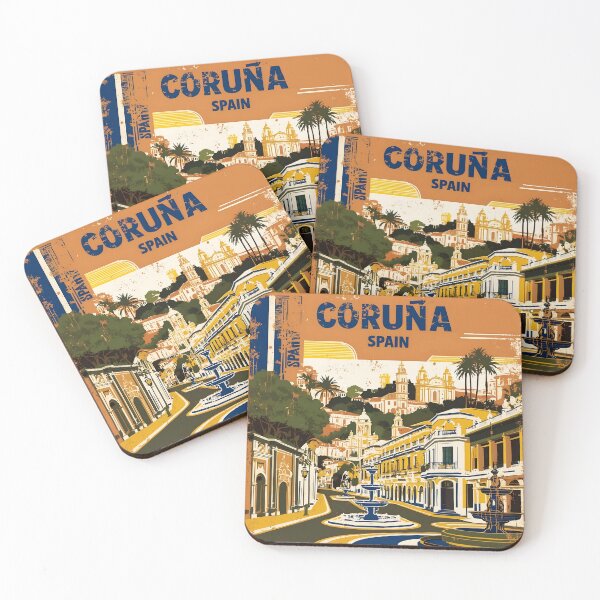 Item preview, Coruña Spain Vintage Travel Tourism designed and sold by TravelersGems.