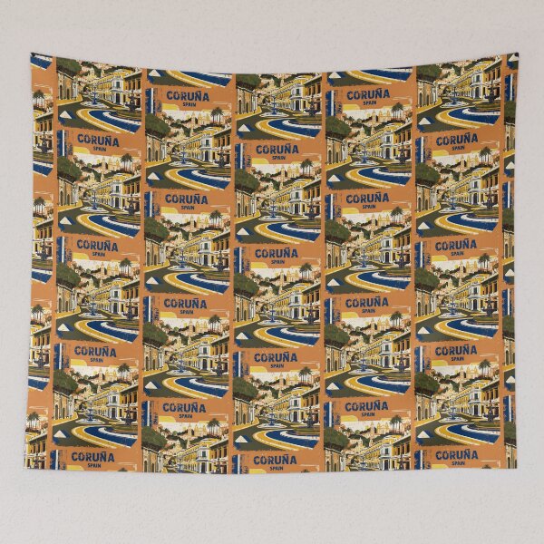 Item preview, Coruña Spain Vintage Travel Tourism designed and sold by TravelersGems.