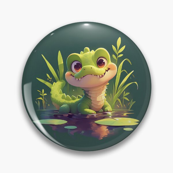 Item preview, Adorable Crocodile Hiding in the Swamp designed and sold by Windy-market.