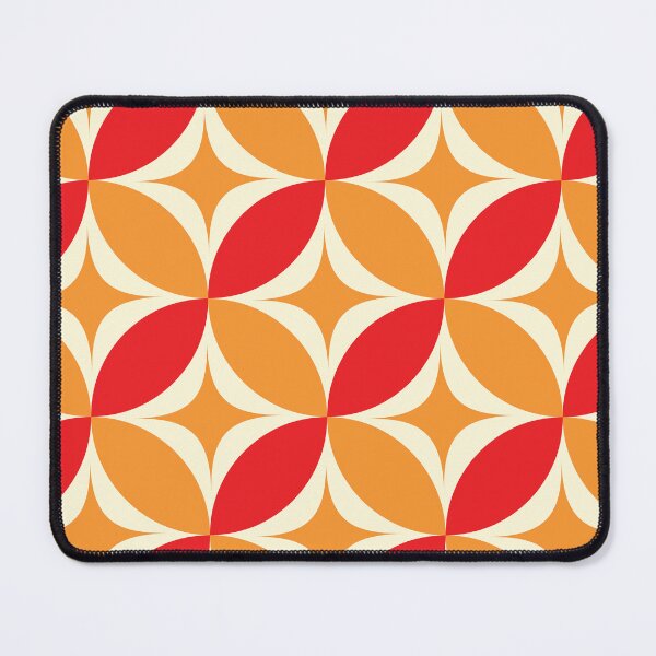 Item preview,  Mid century modern Starbursts on Orange and Red Circles  designed and sold by Yasminepatterns .