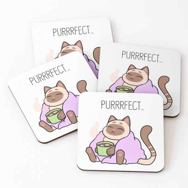 Artikelvorschau, Purrfect süßer gemütlicher Katzenaufkleber entworfen und verkauft von Rikeshi.